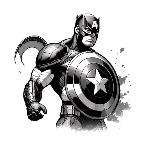 Captain America With Turtle Shield