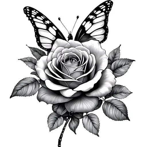 Butterfly Rose Dragonfly