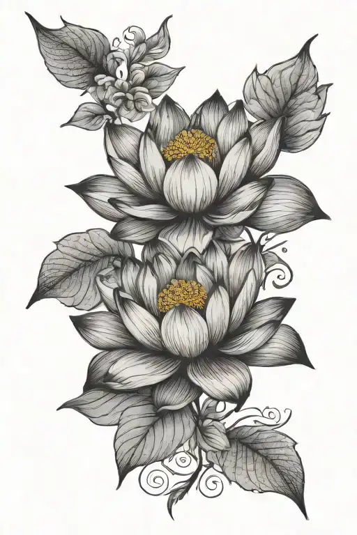 Lotus Flowers With Faith Script