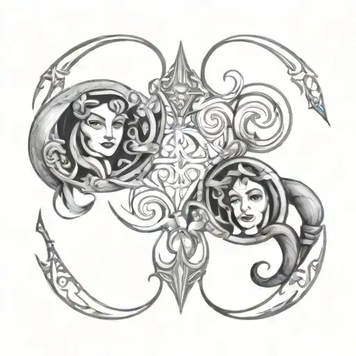 Gemini And Aquarius Symbol Incorporated