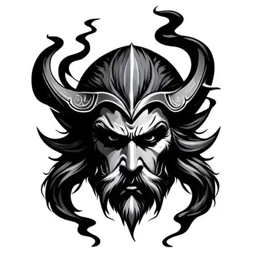 Odin Face With Smoke Rings
