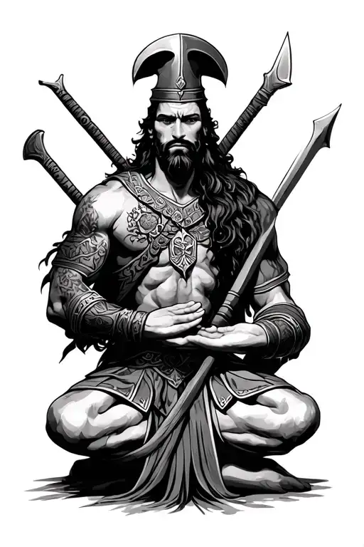 Irish Warrior Meditating