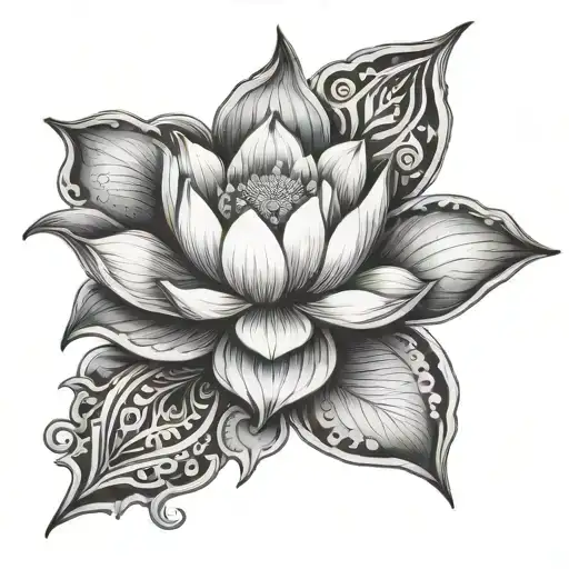 Fatima's Hand With A Lotus Flower Inside