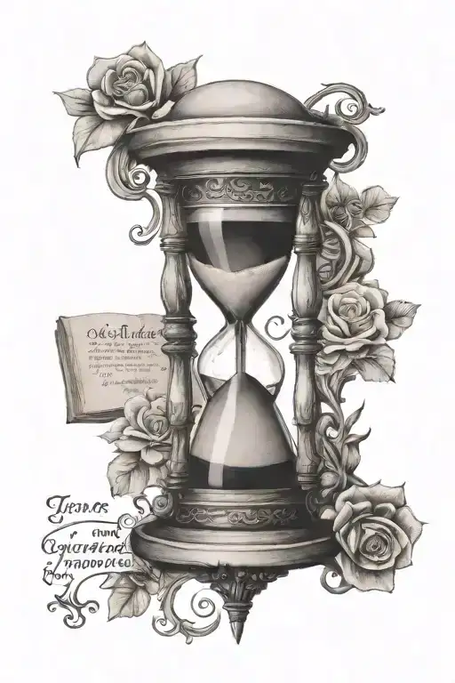 Hourglass With A Scripture Designs Embedded Within