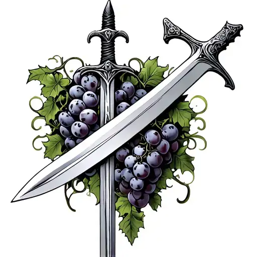 Sword With Grape Vines Wrapped