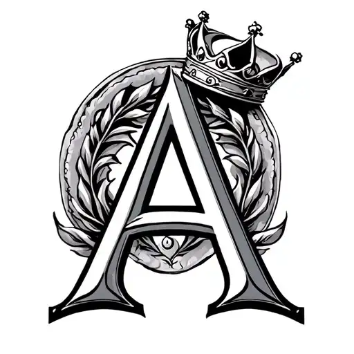 The Letter A With A Crown