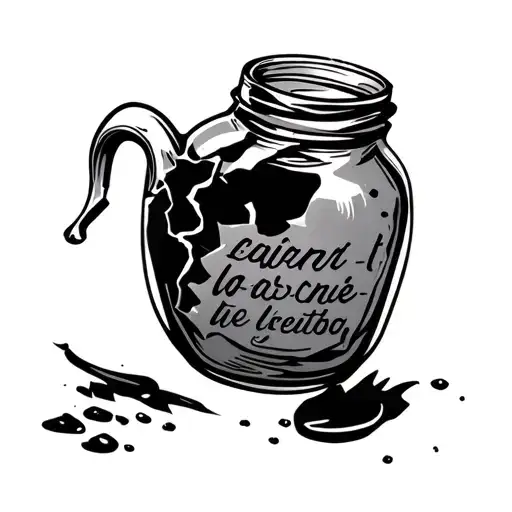 Broken Jar With Words