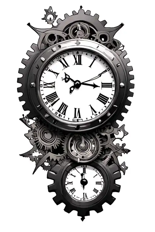 Clock Gears Cross