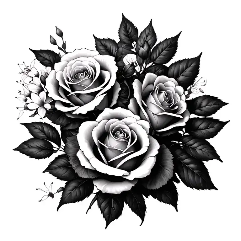 Roses And Honeysuckle