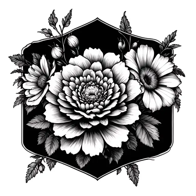 Roses And Honeysuckle Asters And Morning Glories Chrysanthemum