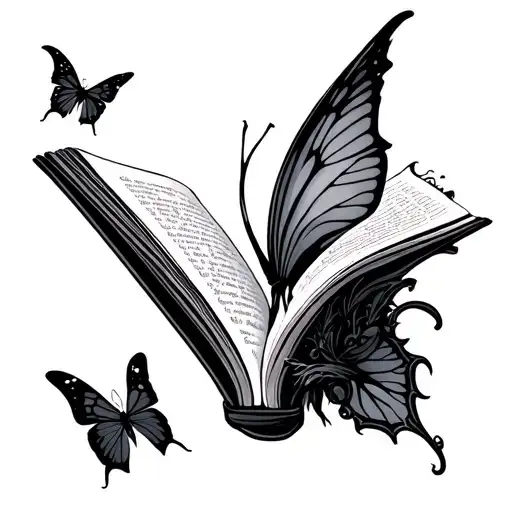 Book Dragon Butterflies Flying