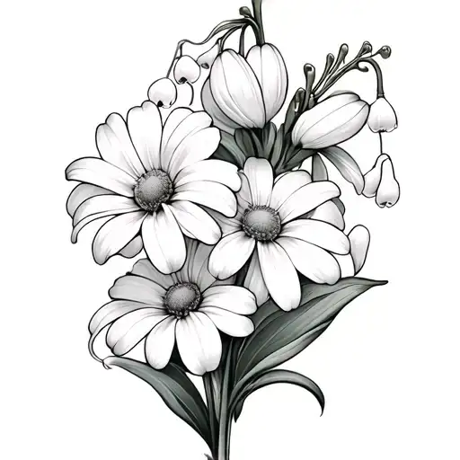 Lily Of The Valley And Daisy Bind