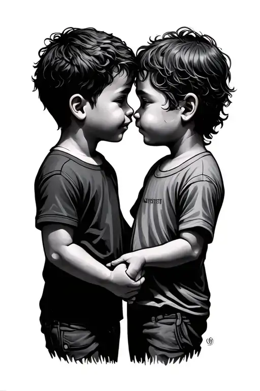 Farther Son Holding Hands