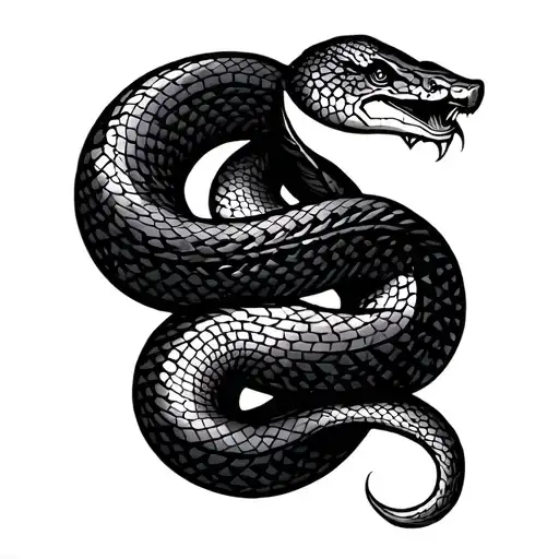 Geometric Snake Wrapped