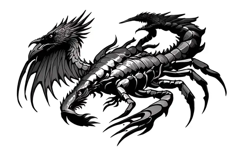 Phoenix Rising From Ashes Of Scorpion
