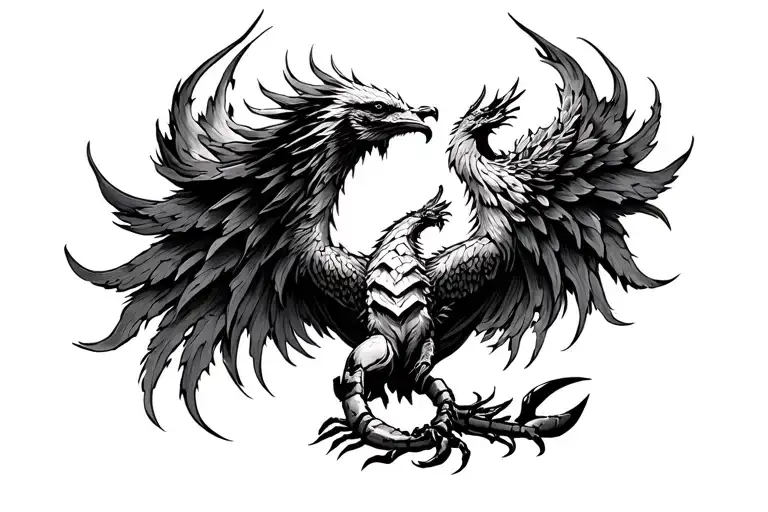 Phoenix Rising From Ashes Of Scorpio Zodiac