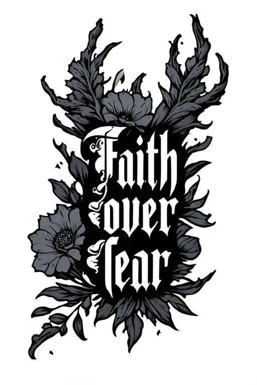 Faith Over Fear Written Vertically