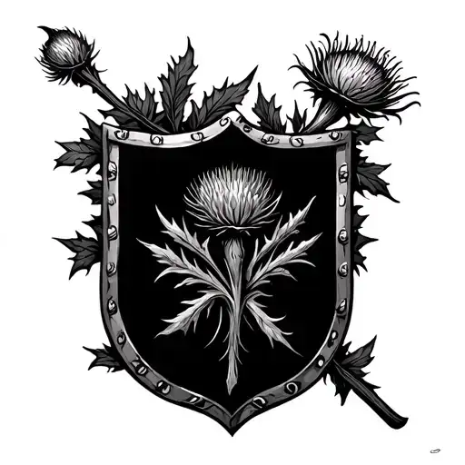 Thistle With Scottish Shield