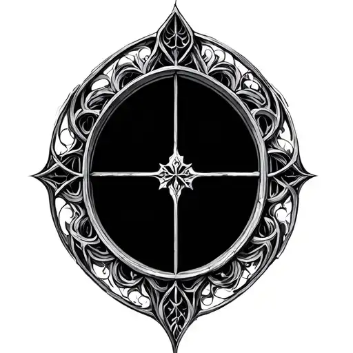 Gothic Ornament Like A Cathedral Window