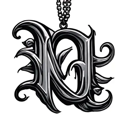 Necklace Letter N