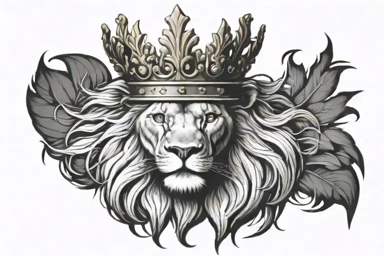 Lion Wearing A Crown