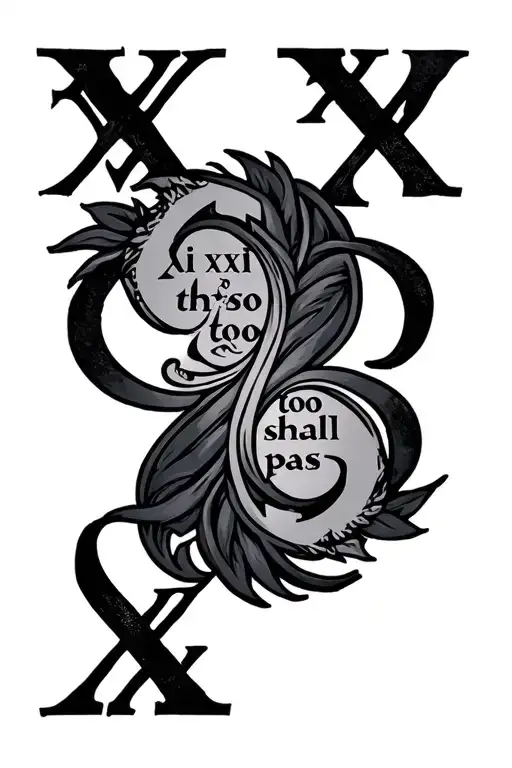 Tatoo Of Roman Numerals Xi Xv Mmv And Xi Xv Mmvii And This Too Shall Pass