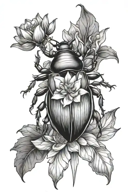 Beetle Lotus Flower Ornaments