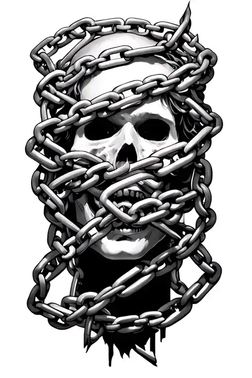 Soul Trapped By Chains Wrapped