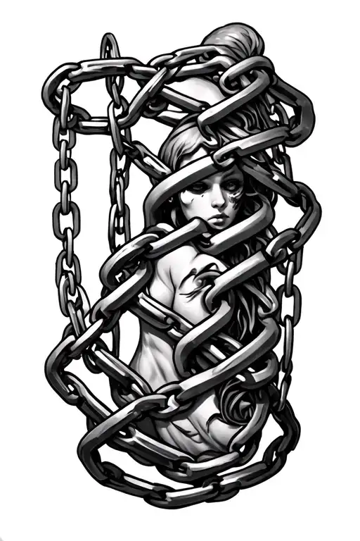 Seven Deadly Sins Trapped By Chains Wrapped Loosely