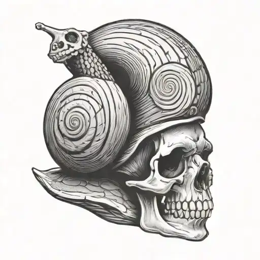 Snail With A Skull For A Shell