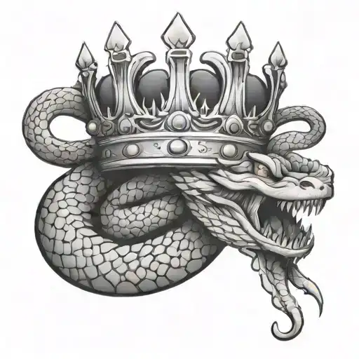 Crown With Snake Wrapped Around It
