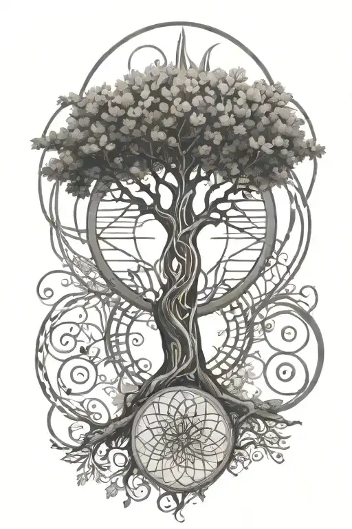 Tree Of Life And Dna Strand