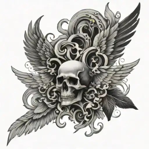 Wings And Skull Chest