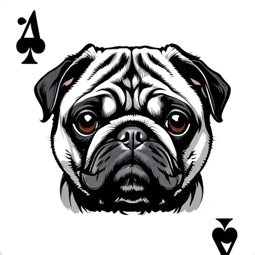 Pug Ace Playing Card