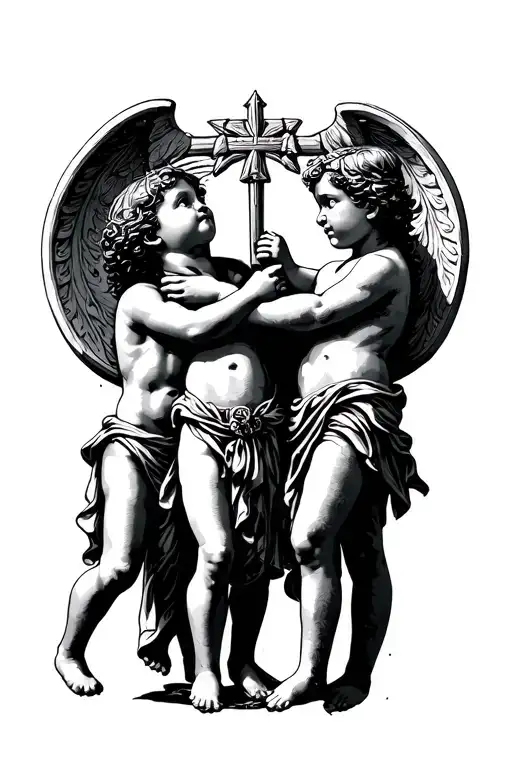 Children In Greek God Symbol