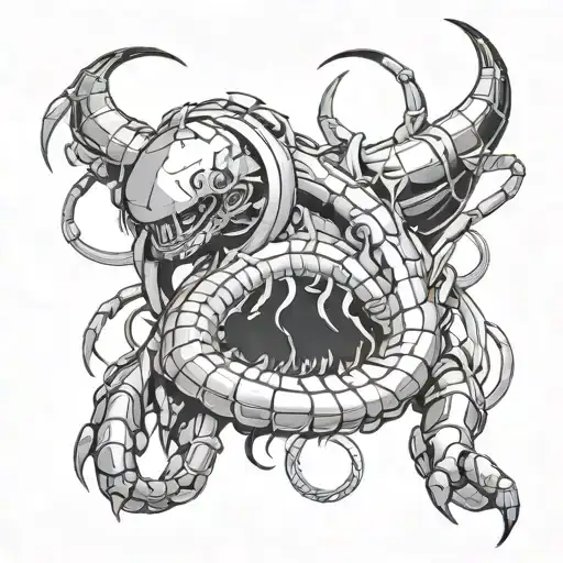 Cyberpunk Anime Girl Centipede Cyber Sigilism