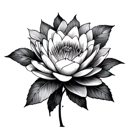 Water Lily Larkspur Rose Fusion Design