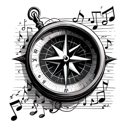 Compass And Musical Notes
