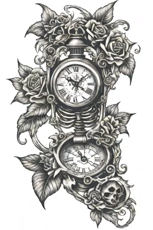 Clock Skeleton Holding