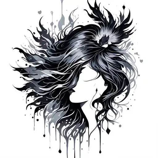 Women's Silhouette Melted In Phoenix Soft And Strong Resilience With Sparkle