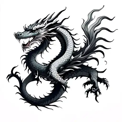 Dragon Back Tattoo Japanese Dragon
