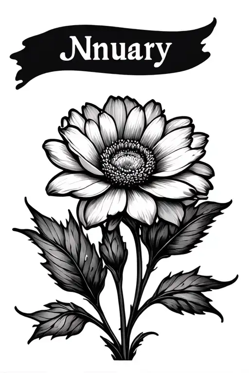 Flower Of Birth Months June November And January Make It Delicate And Fine Line