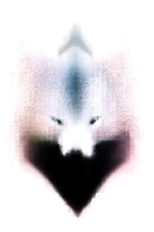 Growling Wolf Face And Rocky Mountains Inside Triangle