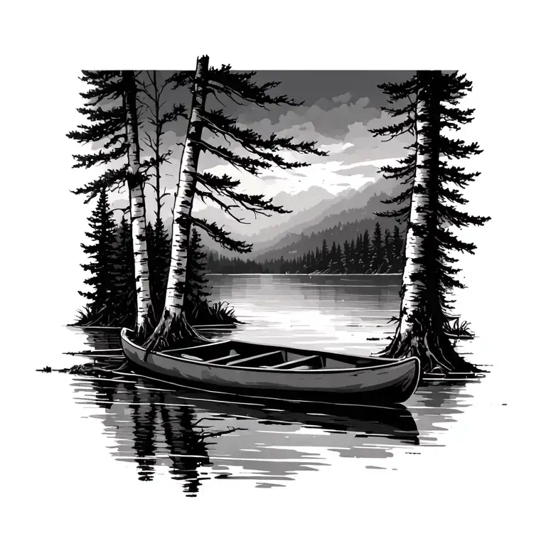 Canoe Lake Birch Trees
