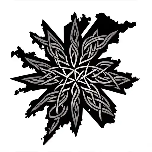 A Geometric Design Featuring The Outline Of Scotland Filled With Intricate Celtic Patterns