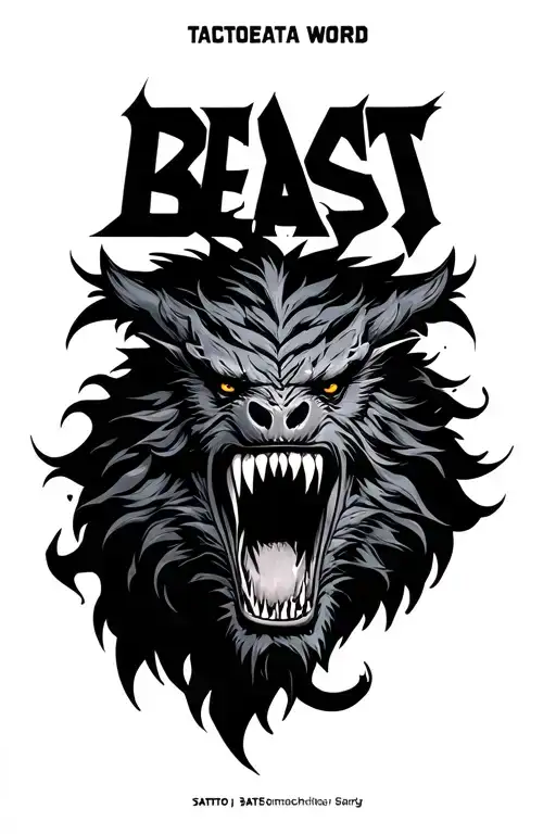 A Beast Biting In The Word Beast
