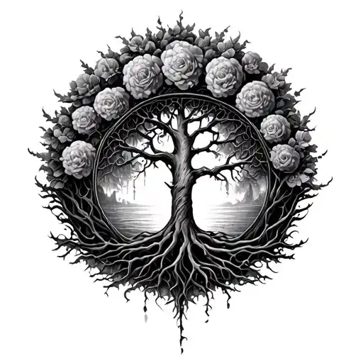 Tree Of Life And Death Surrounded