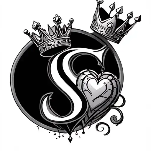 J With Crown S With Heart