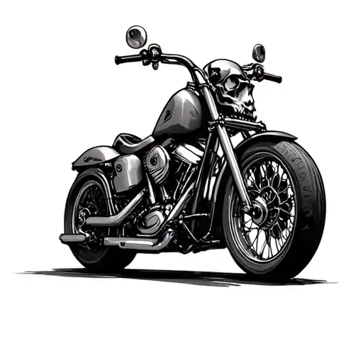 Skull And Motorcycle