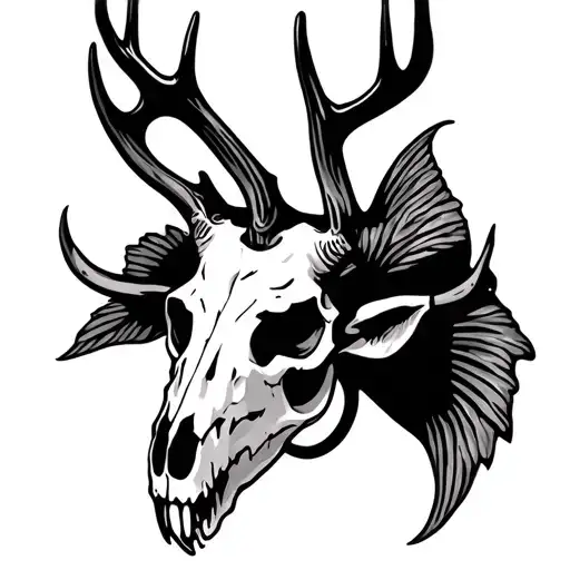 Deer Skull Fish Hook
